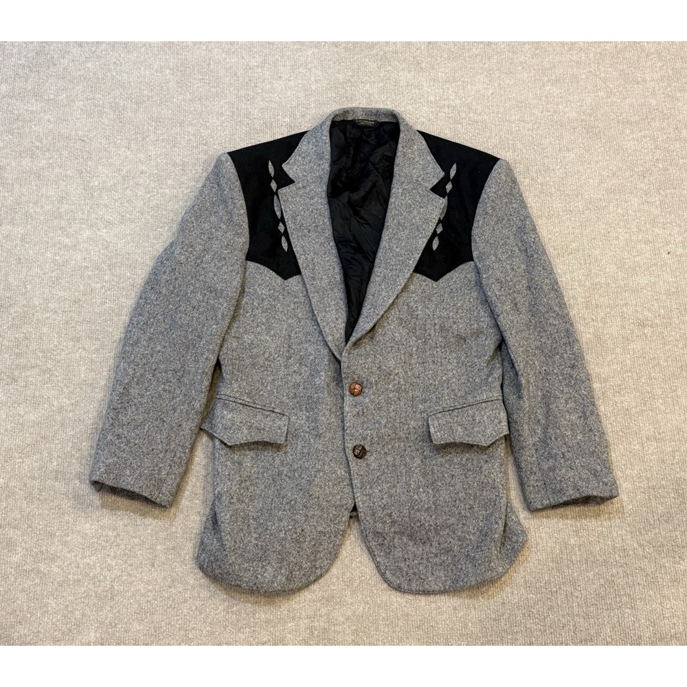 PAGANO WEST WESTERN WEAR MEN'S GRAY WESTERN STYLE BLAZER SIZE Medium
